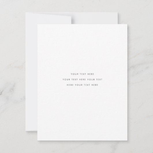 Eenvoudig Elegant Modern Gold Script Photo Weddens Bedankkaart (Achterkant)