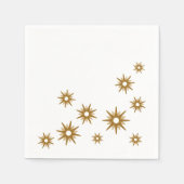 Eenvoudig elegant modern Gold Starburst-ontwerp Servet (Voorkant)