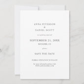 Eenvoudig Elegant Modern Goud Save the Date Foto Kaart (Achterkant)