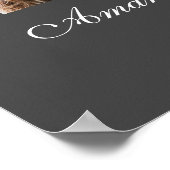 Eenvoudig elegant modern grijs huwelijk welkom poster (Hoek)