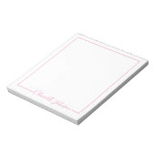 Eenvoudig Elegant Modern Handgeschreven Script Not Notitieblok (Linkerzijde)