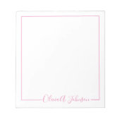 Eenvoudig Elegant Modern Handgeschreven Script Not Notitieblok (Voorkant)