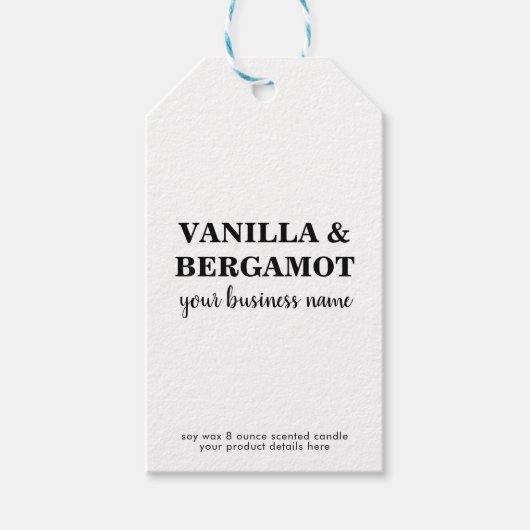 Eenvoudig Elegant modern kaarslabel Label Cadeaulabel (Voorkant)