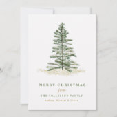 Eenvoudig Elegant modern kerstboomfeest Feestdagenkaart (Voorkant)