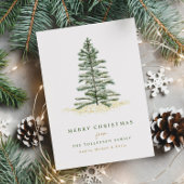 Eenvoudig Elegant modern kerstboomfeest Feestdagenkaart