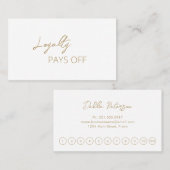 Eenvoudig elegant modern klantenkaartje (Voorkant / Achterkant)