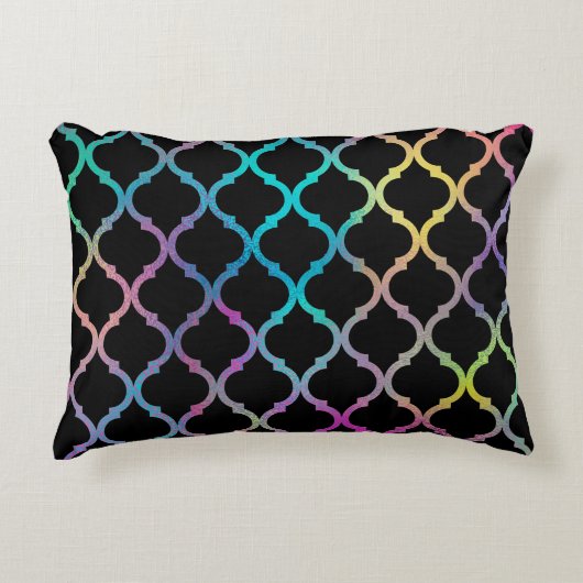 Eenvoudig elegant modern kleurrijk Marokkaans patr Accent Kussen (Voorkant)