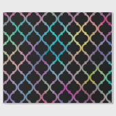 Eenvoudig elegant modern kleurrijk Marokkaans patr Cadeaupapier (Vlak)