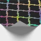 Eenvoudig elegant modern kleurrijk Marokkaans patr Cadeaupapier (Hoek)