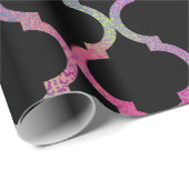 Eenvoudig elegant modern kleurrijk Marokkaans patr Cadeaupapier (Rol Hoek)