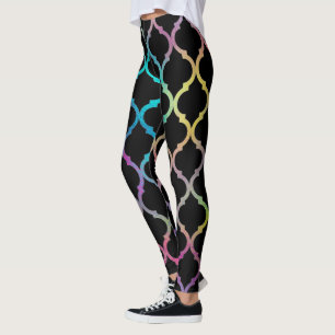 Eenvoudig elegant modern kleurrijk Marokkaans patr Leggings
