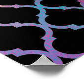 Eenvoudig elegant modern kleurrijk Marokkaans patr Poster (Hoek)