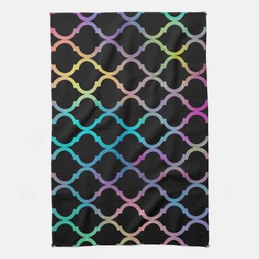 Eenvoudig elegant modern kleurrijk Marokkaans patr Theedoek (Verticaal)