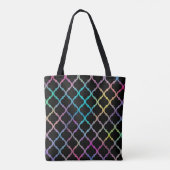 Eenvoudig elegant modern kleurrijk Marokkaans patr Tote Bag (Achterkant)