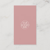 Eenvoudig Elegant Modern Logo Dusty Roos Professio Visitekaartje (Achterkant)
