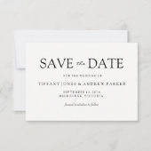 Eenvoudig Elegant Modern Manuscript Wedding sparen Save The Date (Voorkant)