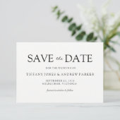 Eenvoudig Elegant Modern Manuscript Wedding sparen Save The Date (Staand voorkant)