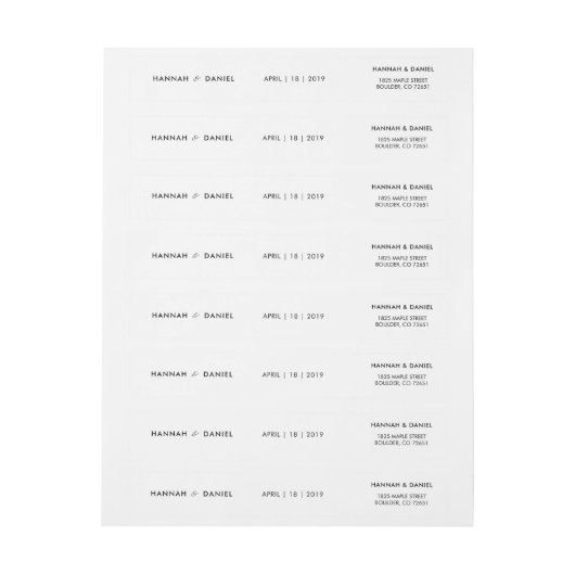 Eenvoudig Elegant Modern Minimalist Wedding (Vel)