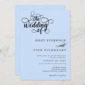Eenvoudig Elegant Modern Minimalist Wedding Kaart (Voorkant / Achterkant)