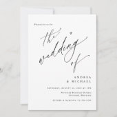 Eenvoudig Elegant Modern Minimalist Wedding Kaart (Voorkant)