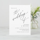 Eenvoudig Elegant Modern Minimalist Wedding Kaart (Staand voorkant)
