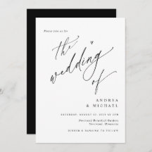 Eenvoudig Elegant Modern Minimalist Wedding