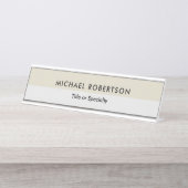 Eenvoudig Elegant Modern Minimalistisch Bureau Naambordje (Voorkant)