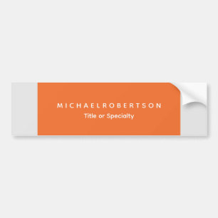 Eenvoudig Elegant Modern Minimalistisch Grijs Sina Bumpersticker