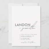 Eenvoudig elegant modern minimalistisch huwelijk kaart (Voorkant)