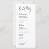 Eenvoudig elegant modern minimalistisch trouwprogr (Achterkant)