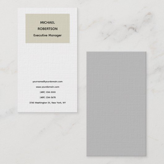 Eenvoudig Elegant Modern Minimalistisch Visitekaartje (Voorkant / Achterkant)