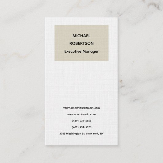 Eenvoudig Elegant Modern Minimalistisch Visitekaartje (Voorkant)