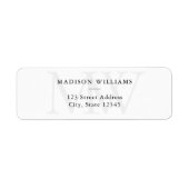Eenvoudig Elegant modern Monogram Etiket (Voorkant)