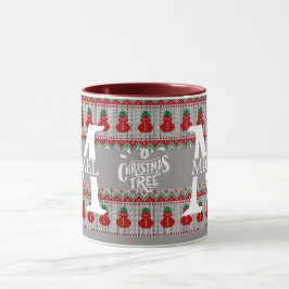 Eenvoudig Elegant Modern Monogram Kerstvakantie Mok