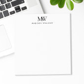 Eenvoudig Elegant Modern Monogram Notitieblok