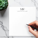 Eenvoudig Elegant modern Monogram Notitieblok<br><div class="desc">Creëer uw eigen gepersonaliseerde notitieblok met elegante minimalistische monogram initialen en naam.</div>