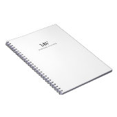 Eenvoudig Elegant Modern Monogram Notitieboek (Rechterzijde)