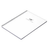 Eenvoudig Elegant Modern Monogram Notitieboek (Linkerzijde)