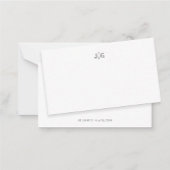 Eenvoudig Elegant modern Monogram Notitiekaartje