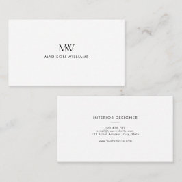 Eenvoudig Elegant Modern Monogram Visitekaartje