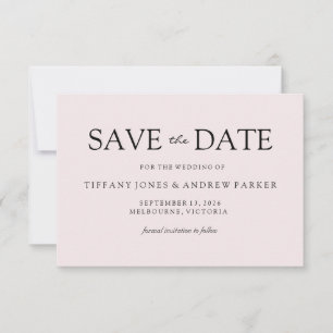 Eenvoudig Elegant Modern Peach Wedding Save the da Save The Date