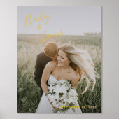Eenvoudig Elegant Modern Photo Wedding Folie Afdrukken (Voorkant)