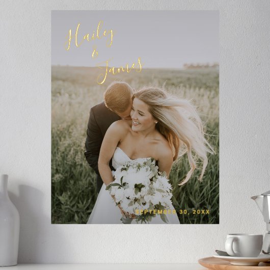 Eenvoudig Elegant Modern Photo Wedding Folie Afdrukken (Insitu (Counter 2))