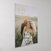 Eenvoudig Elegant Modern Photo Wedding Folie Afdrukken (Laagn)