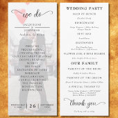 Eenvoudig Elegant Modern Photo Wedding Programmakaart
