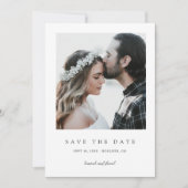 Eenvoudig Elegant Modern Photo Wedding Save The Date (Voorkant)