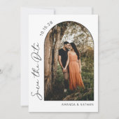 Eenvoudig Elegant Modern Photo Wedding Save The Date (Voorkant)