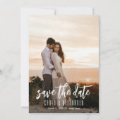 Eenvoudig Elegant Modern Photo Wedding Save The Date (Voorkant)