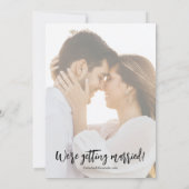 Eenvoudig Elegant Modern Photo Wedding Save The Date (Achterkant)