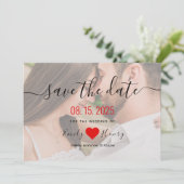 Eenvoudig Elegant Modern Photo Wedding Save The Date (Staand voorkant)